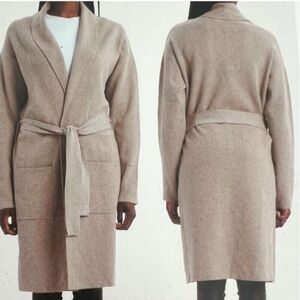 XL:🤎Como Vintage Belted Cardigan- Brown